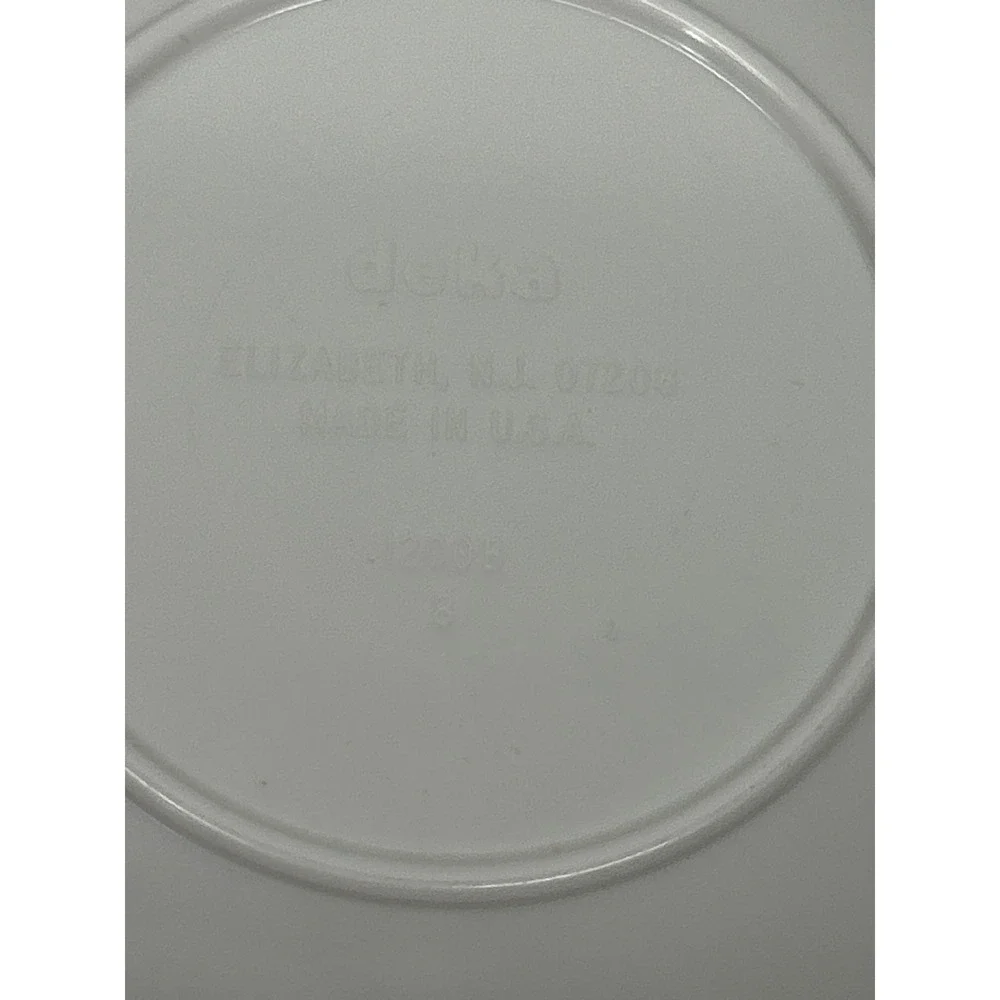 Vintage‎ Peter Pan Peanut Butter Plate Bowl Set White Plastic 1983 Retro Deka